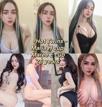 🇹🇭Hot Twins Maria & Mari H & E Cup - puta in Tokyo