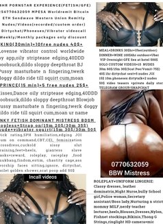 Mistress BDSM Fetish JOI videocall - dominatrix in Nairobi Photo 2 of 2