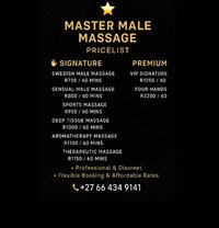 Master Male Massage Cape Town - Male escort agency in Cape Town