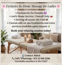 Rahul For Ladies (In DXB Until 4th Aug ) - masseur in Dubai